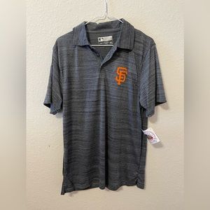 San Francisco Giants  #mlb polo shirt sz medium, gray with Orange Logo, nwt